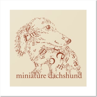 Font illustration "miniature dachshund" Posters and Art